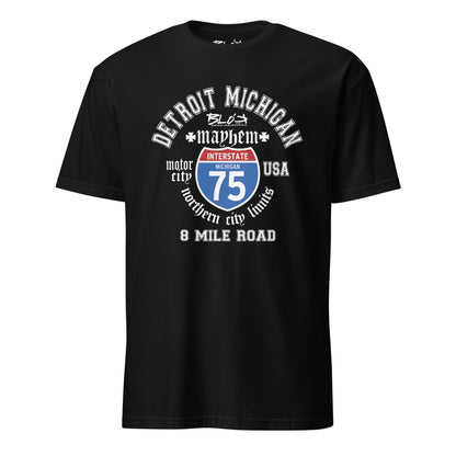 Detroit 8 Mile - 50 States - Front & Back Print in White - Women's Relaxed Fit