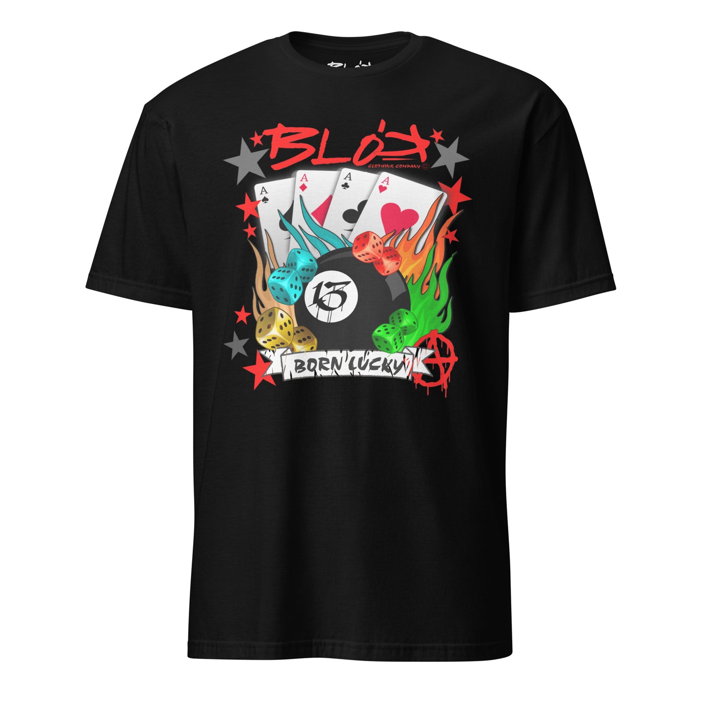 Born Lucky - with Red Logo - Women's Relaxed Fit