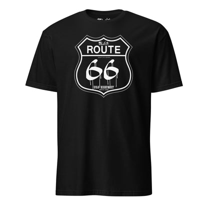 Route 66 - 50 States - Front Print in White - Men's Classic Fit Graphic T-Shirt