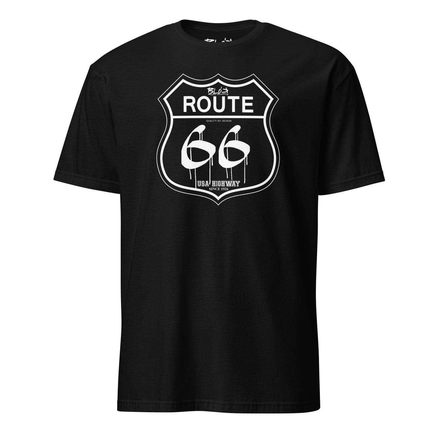 Route 66 - Front Print in White - Men's Classic Fit