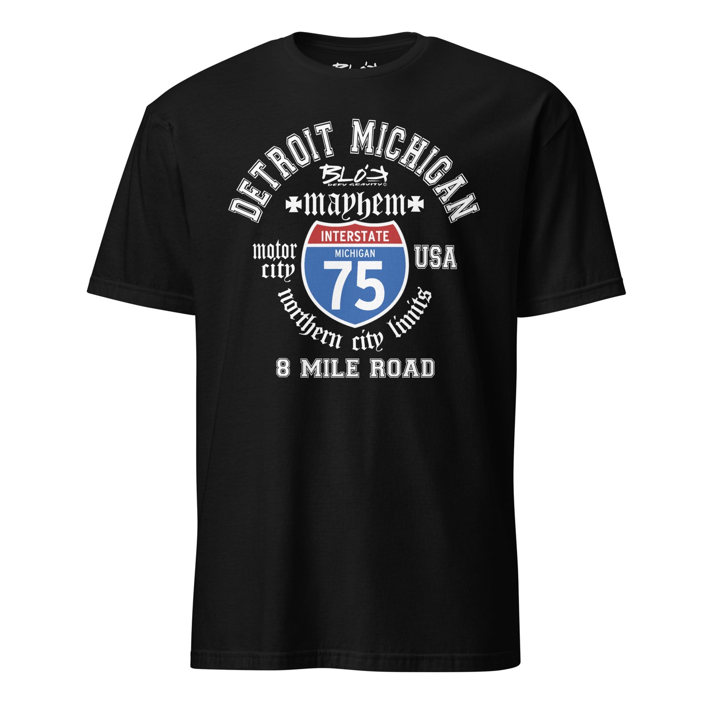 Detroit 8 Mile - Front Print in White - Men's Classic Fit