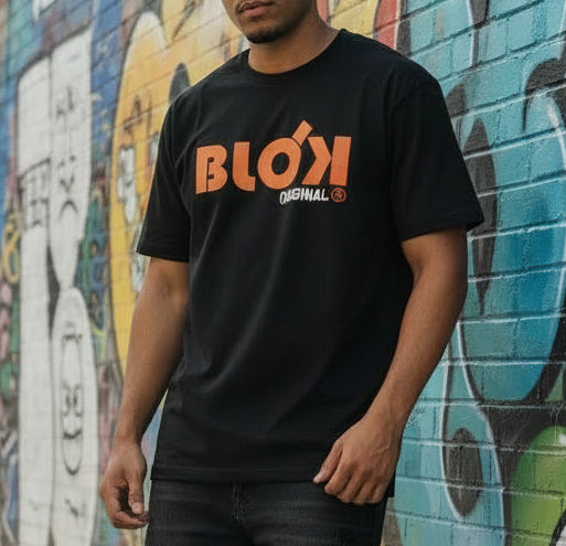 Essential Big Logo - in Orange - Men's Classic Fit Graphic T-Shirt
