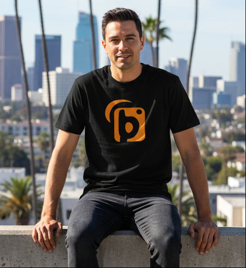 Original Logo - with Orange Print - Men's Classic Fit Graphic T-Shirt