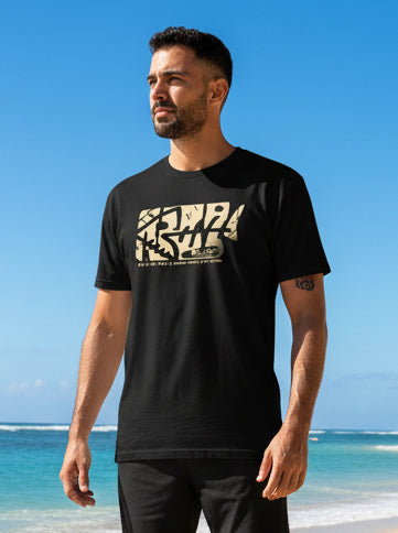 Fish Bone - Front Print - in Sand - Men's Classic Fit