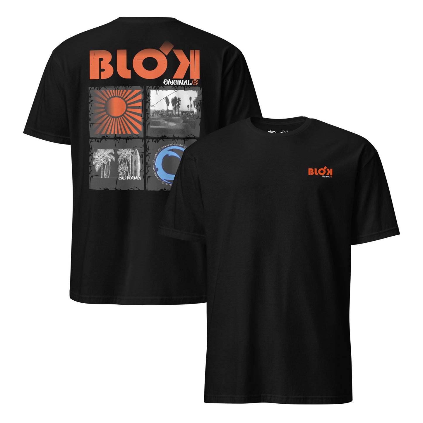 BLOK California Sport - Orange Front & Back Print Women's Relaxed Fit Graphic T-Shirt