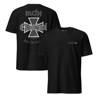 Old School Iron Cross - Front & Back Print in Black - Women's Relaxed Fit