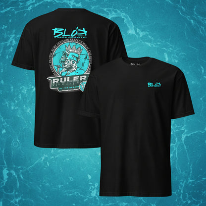 Ruler Of The Oceans - Front Print in Turquoise - Men's Classic Fit Graphic T-Shirt