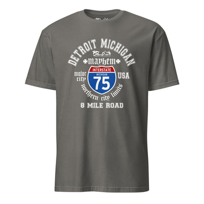Detroit 8 Mile - 50 States - Front & Back Print in White - Women's Relaxed Fit