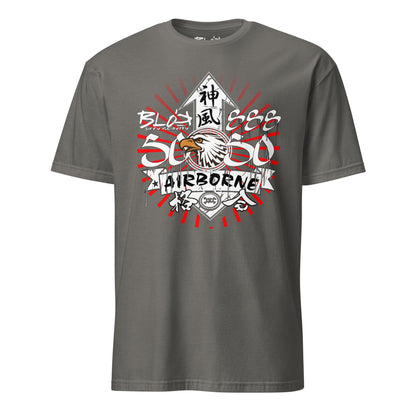 Airborne Eagle - Front Print in White & Red - Men's Classic Fit