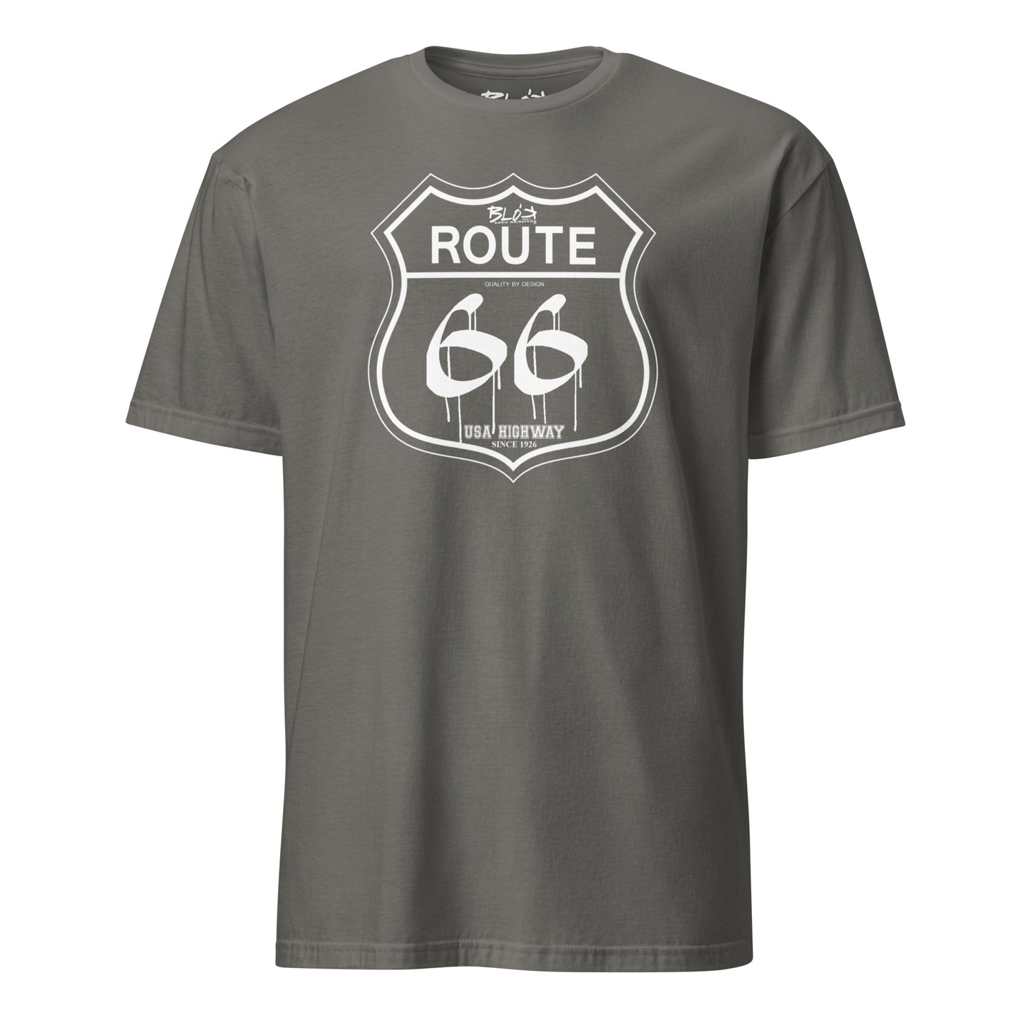 Route 66 - Front Print in White - Men's Classic Fit