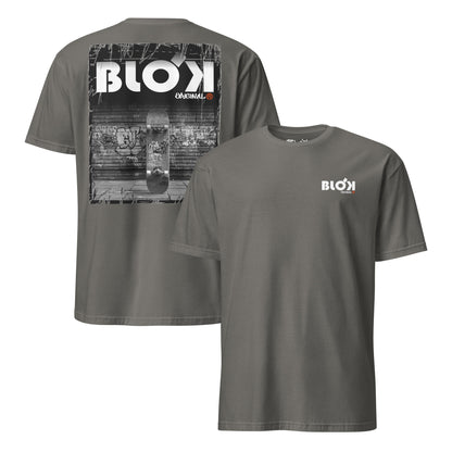 BLOK Skateboard - Orange Front Print Women's Relaxed Fit Graphic T-Shirt