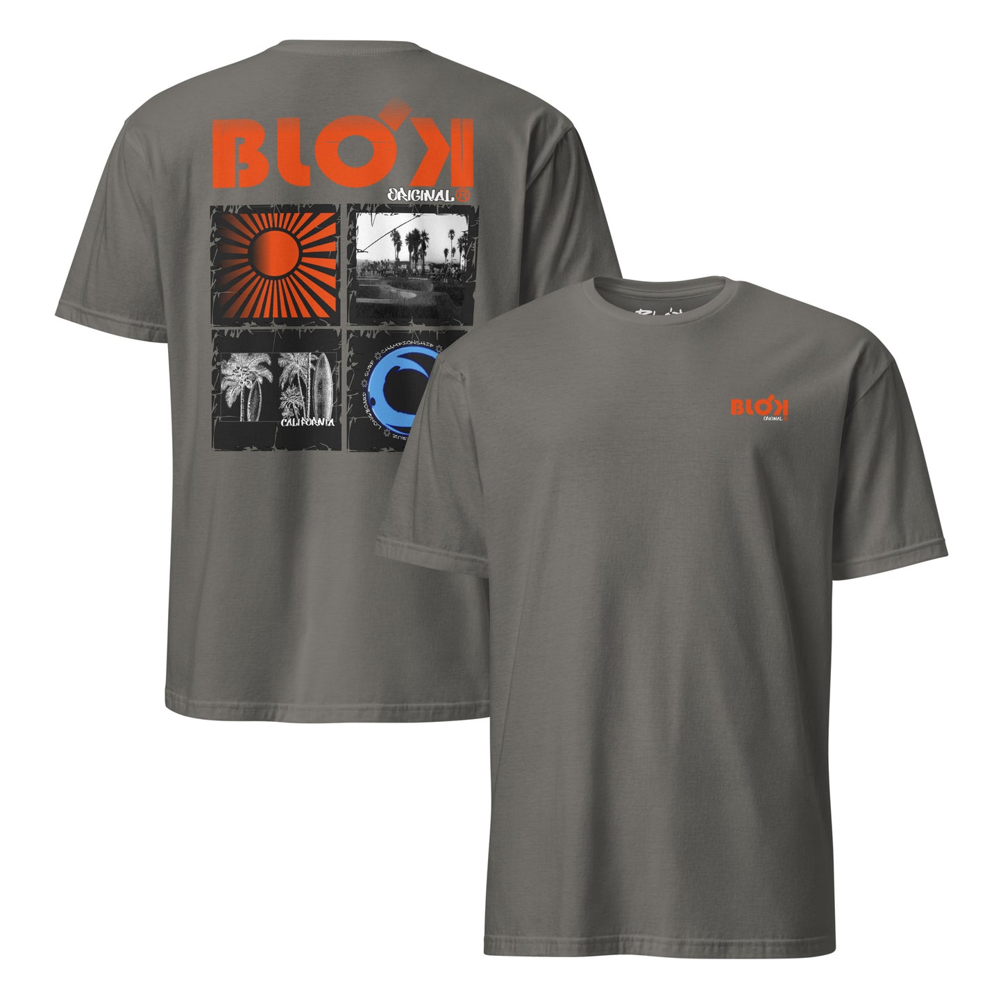 BLOK California Sport - Orange Front & Back Print Women's Relaxed Fit Graphic T-Shirt