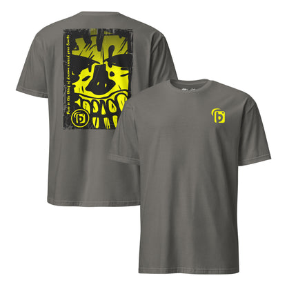 BLOK Tiki Skull - Yellow Front & Back Print Women's Relaxed Fit Graphic T-Shirt