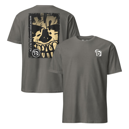 BLOK Tiki Skull - Sand & White Front & Back Print Women's Relaxed Fit Graphic T-Shirt