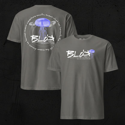 Jellyfish - Front & Back Print with White Logo - Men's Classic Fit Graphic T-Shirt