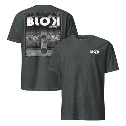 BLOK Skateboard - Orange Front Print Women's Relaxed Fit Graphic T-Shirt