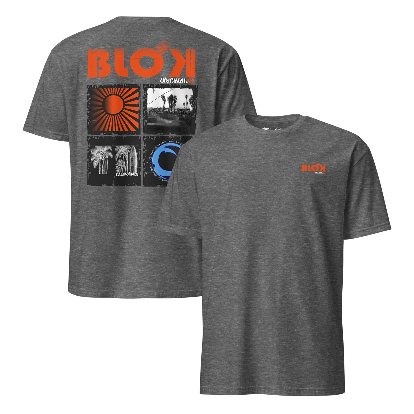 BLOK California Sport - Orange Front & Back Print Women's Relaxed Fit Graphic T-Shirt