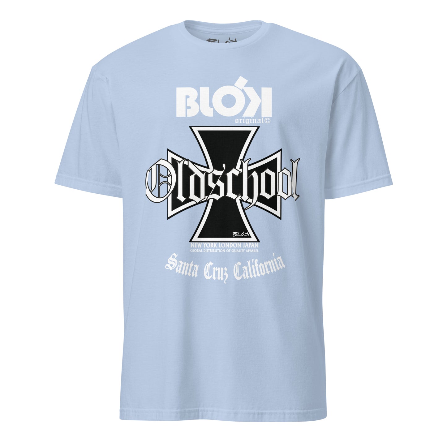 Old School Iron Cross - Front Print in White - Women's Relaxed Fit