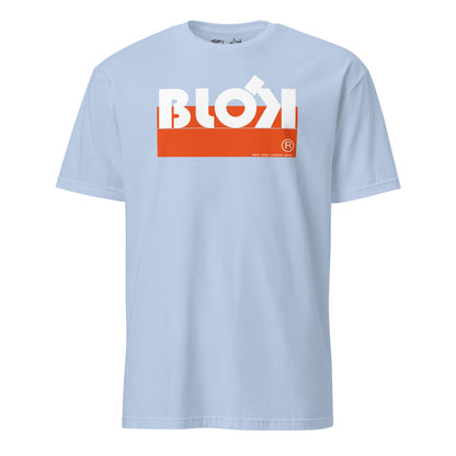 Blok Stripe - Front Print - in Orange & White - Men's Classic Fit