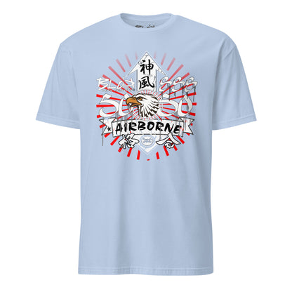 Airborne Eagle - Front Print in White & Red - Men's Classic Fit