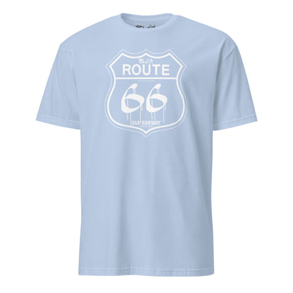 Route 66 - Front Print in White - Men's Classic Fit