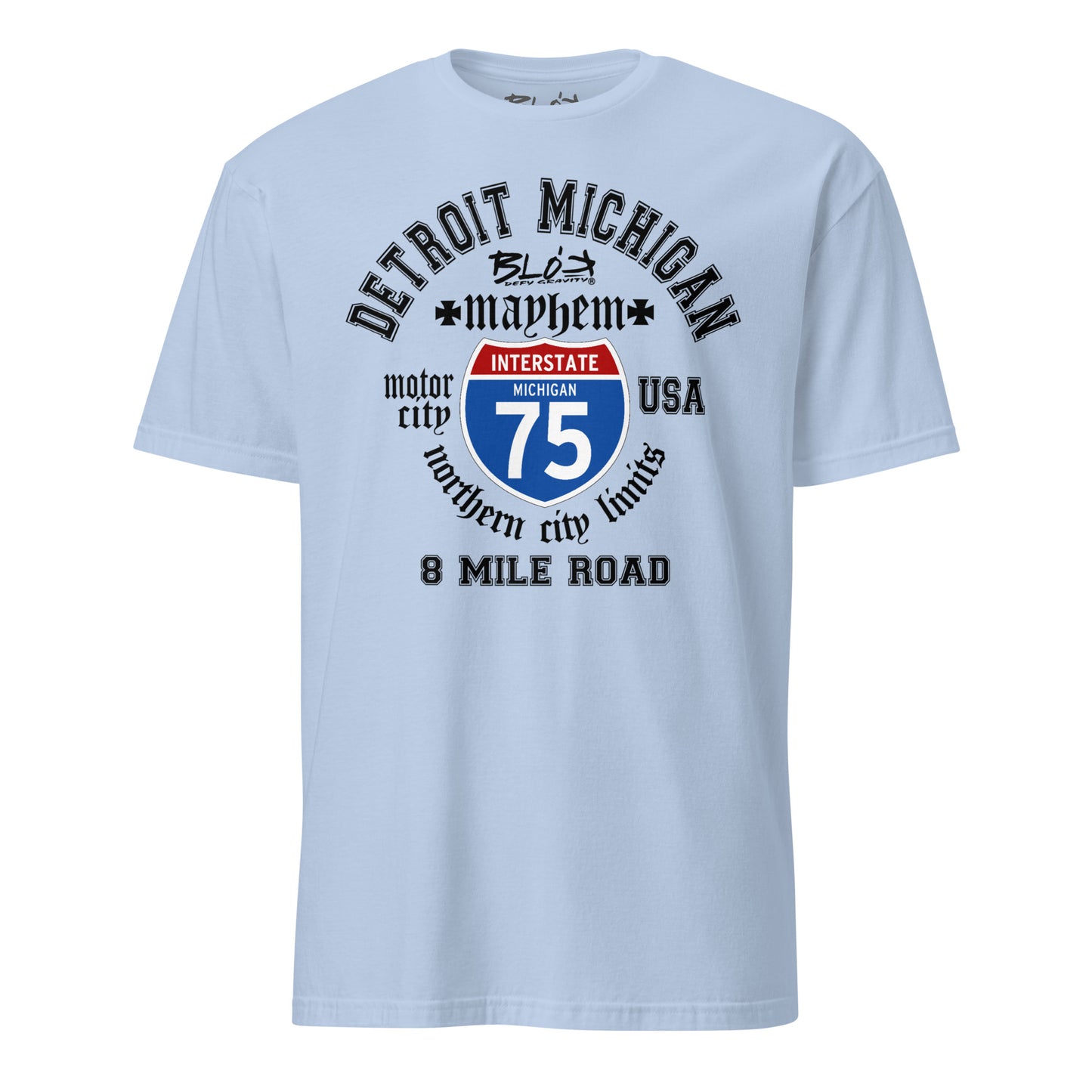 Detroit 8 Mile - Front Print in Black - Men's Classic Fit