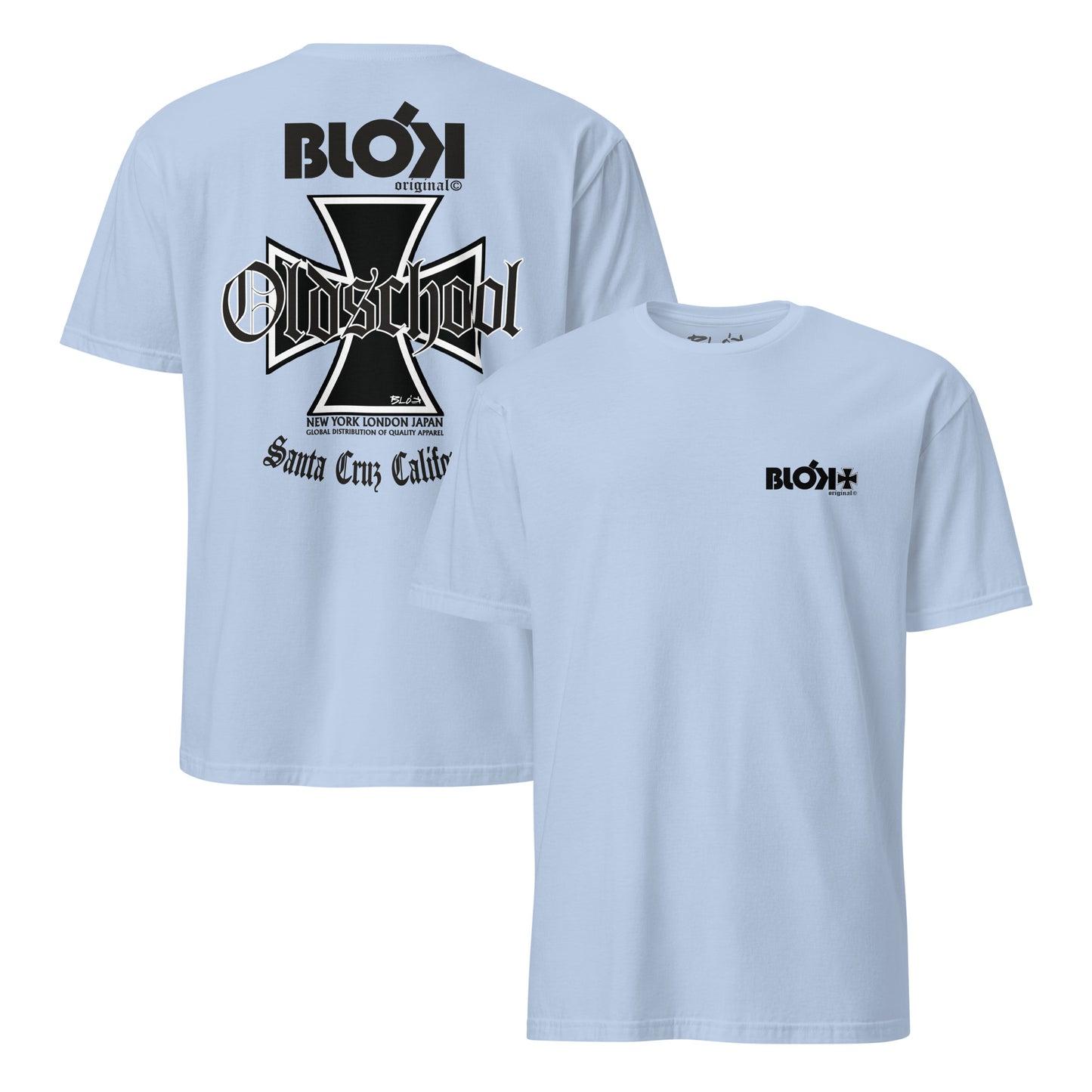 Old School Iron Cross - Front & Back Print in Black - Women's Relaxed Fit