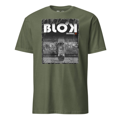 BLOK Skateboard - White Front Print Women's Relaxed Fit Graphic T-Shirt
