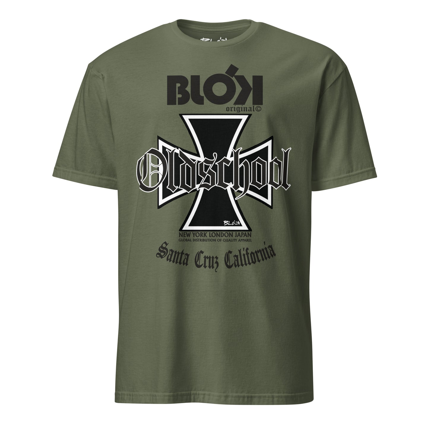 Old School Iron Cross - Front Print in Black - Women's Relaxed Fit