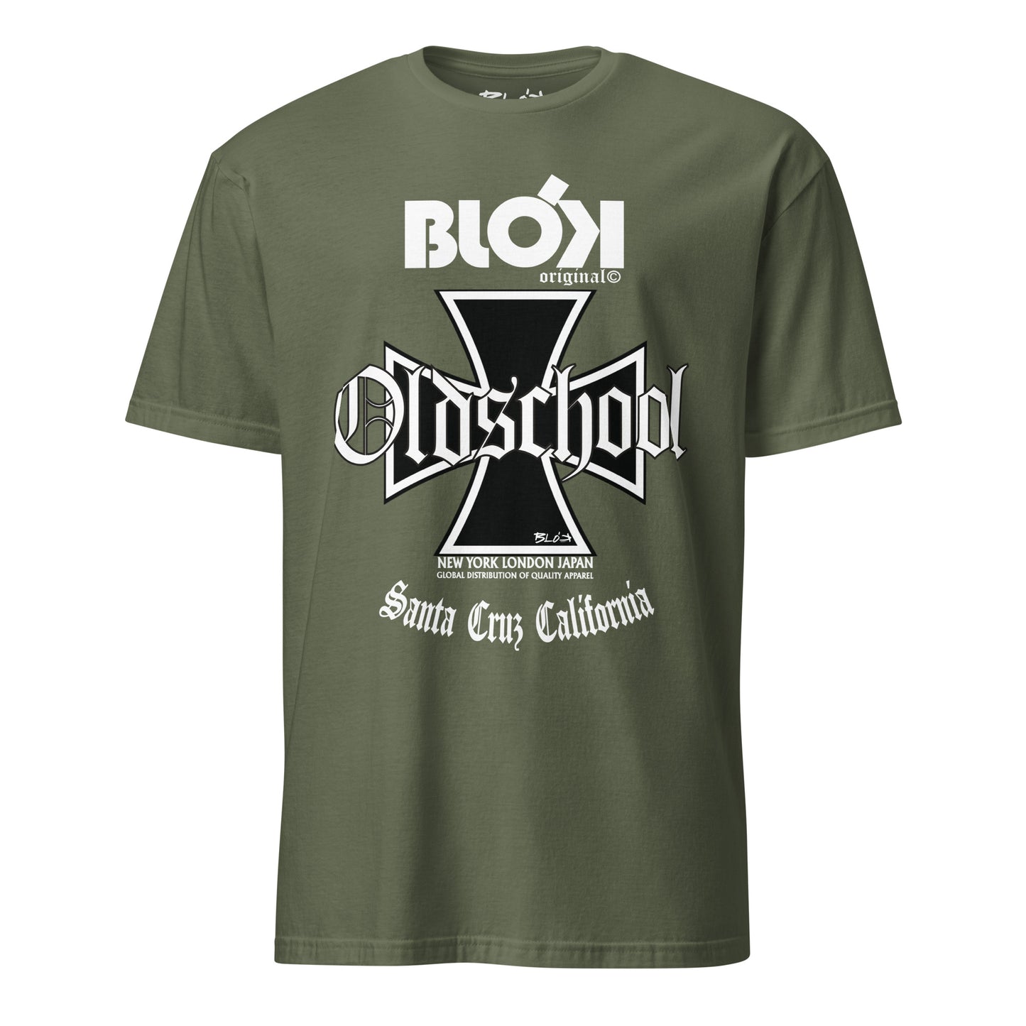 Old School Iron Cross - Front Print in White - Women's Relaxed Fit