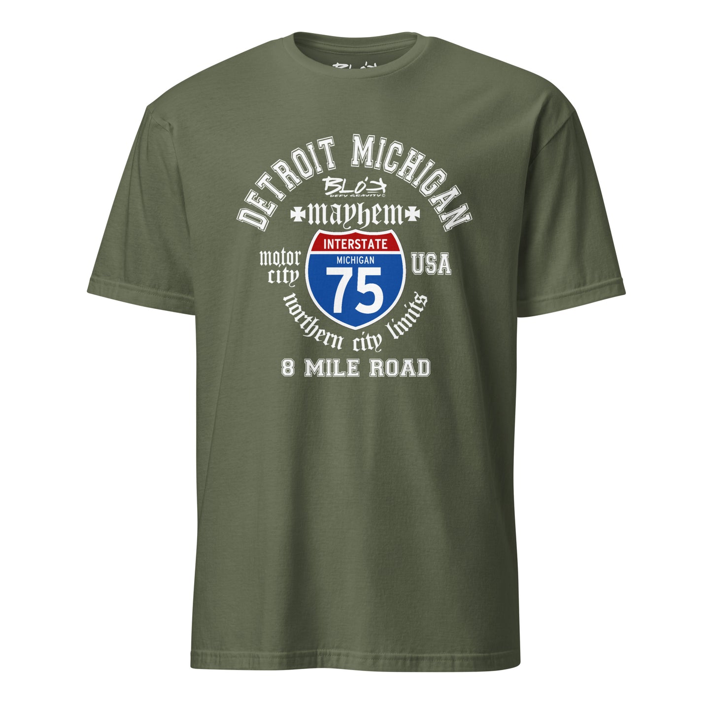 Detroit 8 Mile - 50 States - Front & Back Print in White - Women's Relaxed Fit