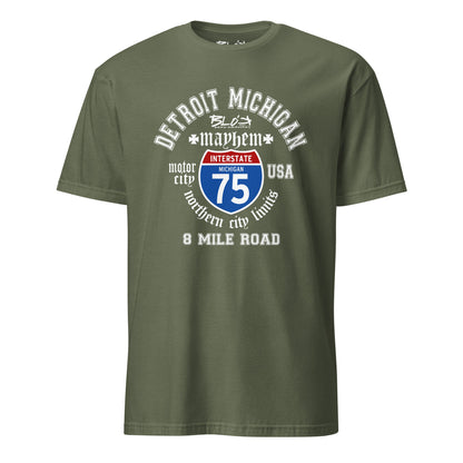 Detroit 8 Mile - 50 States - Front & Back Print in White - Women's Relaxed Fit
