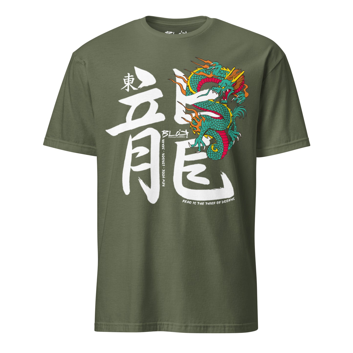 Hidden Dragon - Front  Print in White - Women's Relaxed Fit