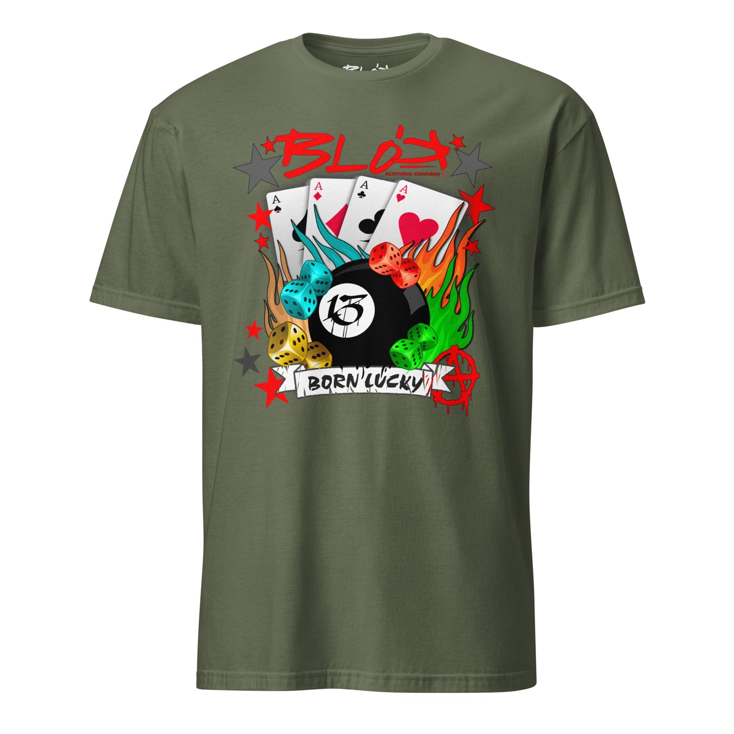 Born Lucky - with Red Logo - Women's Relaxed Fit