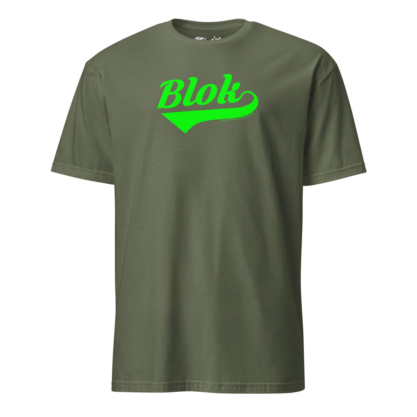 Blok Classic Logo - Front Print - in Green - Men's Classic Fit Graphic T-Shirt