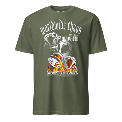 Worldwide Chaos - Front Print in White - Men's Classic Fit