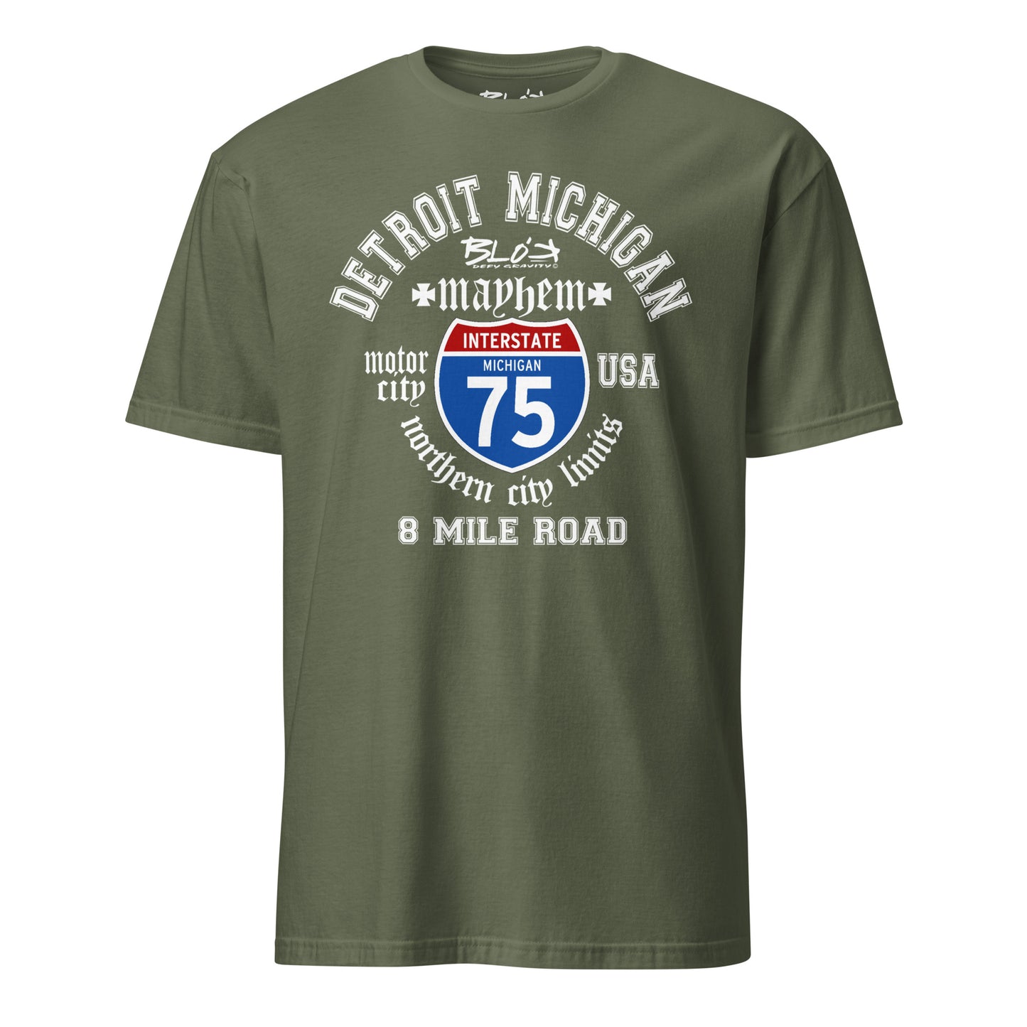 Detroit 8 Mile - Front Print in White - Men's Classic Fit