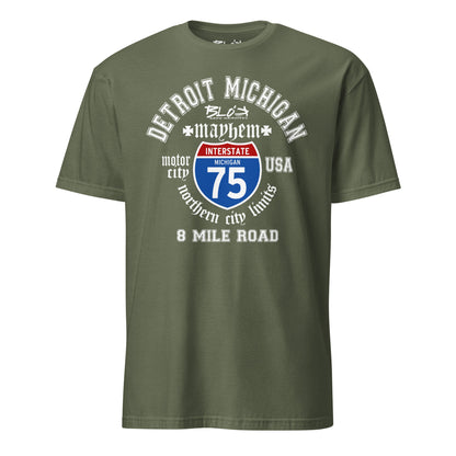 Detroit 8 Mile - Front Print in White - Men's Classic Fit