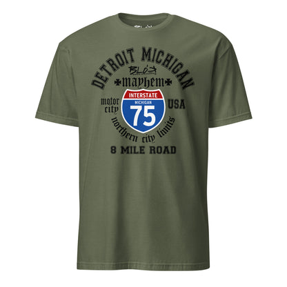 Detroit 8 Mile - Front Print in Black - Men's Classic Fit