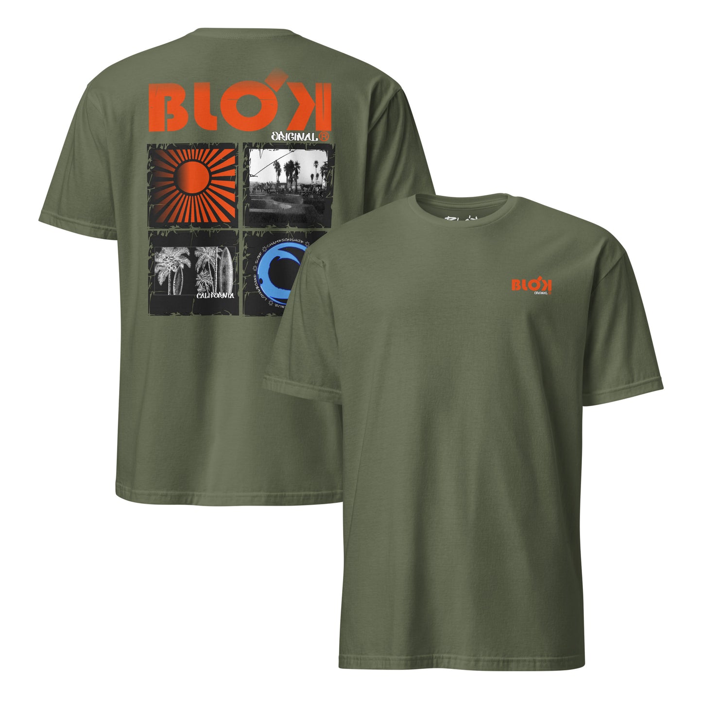 BLOK California Sport - Orange Front & Back Print Women's Relaxed Fit Graphic T-Shirt
