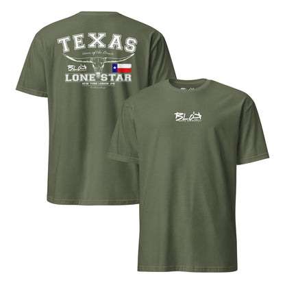 Texas - 50 States - Front & Back Print in White - Women's Relaxed Fit