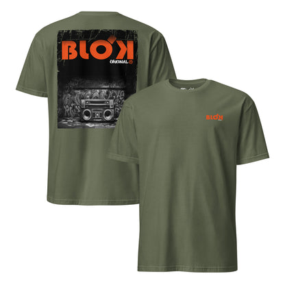 Boom Box - Front & Back Print with Orange Logo - Women's Relaxed Fit