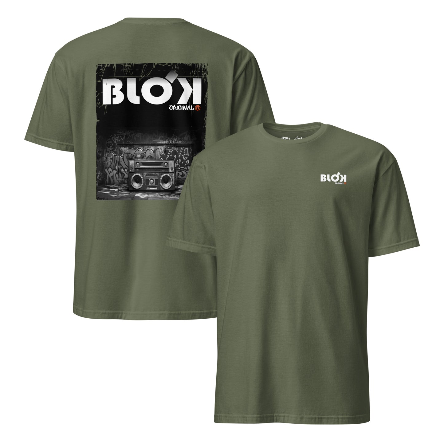 Boom Box - front and back print - with White Logo - Women's Relaxed Fit
