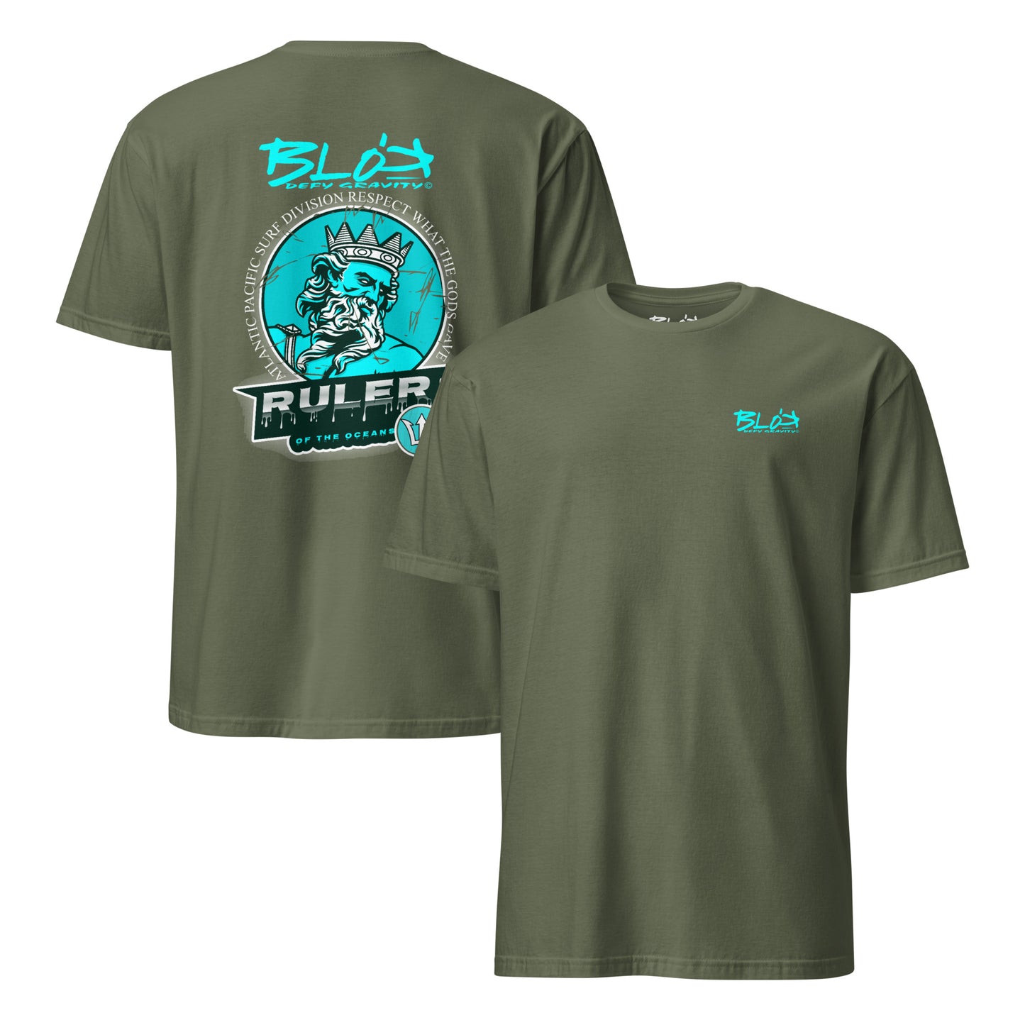 Ruler Of The Oceans - Front Print in Turquoise - Men's Classic Fit