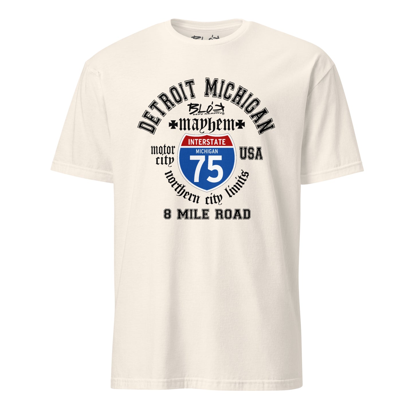 Detroit 8 Mile - 50 States - Front & Back Print in Black - Women's Relaxed Fit