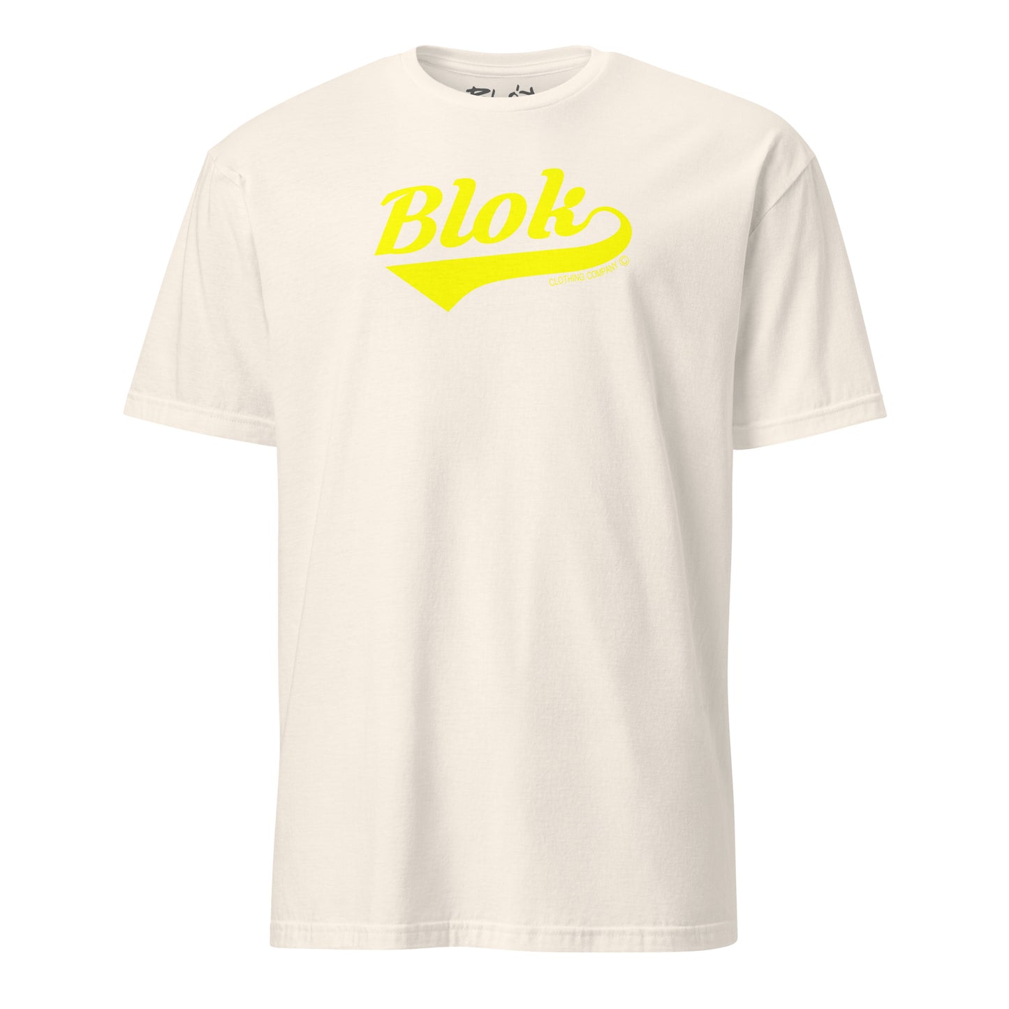 Blok Classic Logo - Front Print - in Yellow - Men's Classic Fit