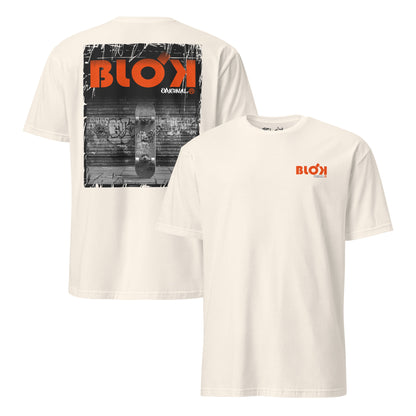 Blok Skateboard - Front & Back Print - with Orange Logo