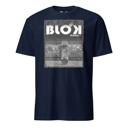 BLOK Skateboard - White Front Print Women's Relaxed Fit Graphic T-Shirt
