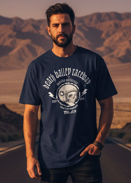Death Valley - Front Print with White Logo - Men's Classic Fit Graphic T-Shirt