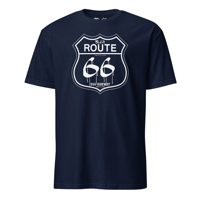 Route 66 - Front Print in White - Men's Classic Fit